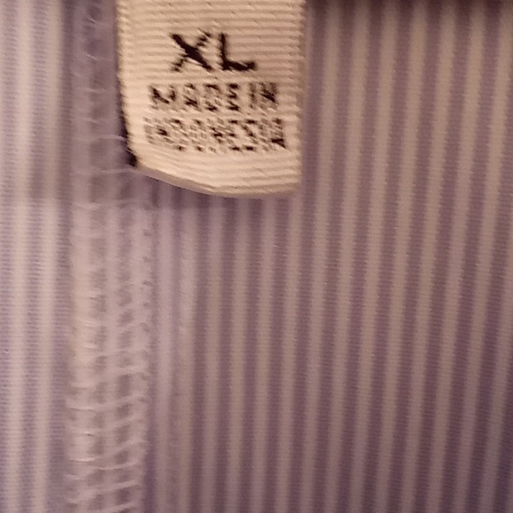 Quintessential Lagenlook Chambray Office Minimalist Sz XL Blue-White Colors HMBC - Picture 12 of 13